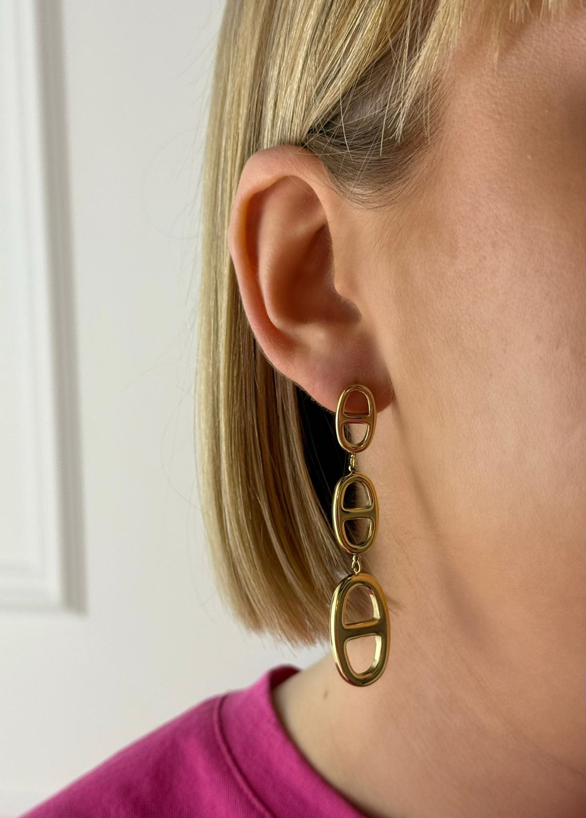 Boucles d’oreilles Gabrielle en acier inoxydable