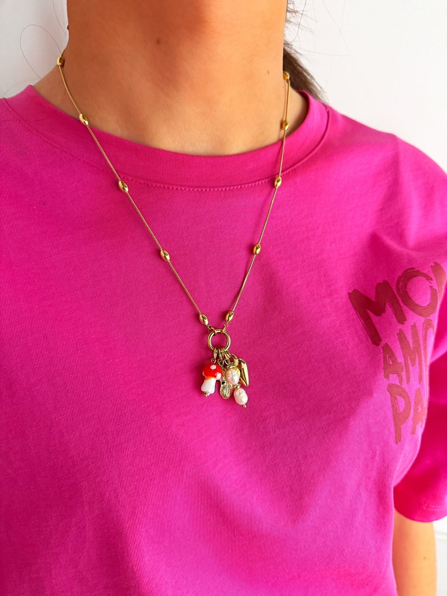 Collier Funny en acier inoxydable Ma boutique