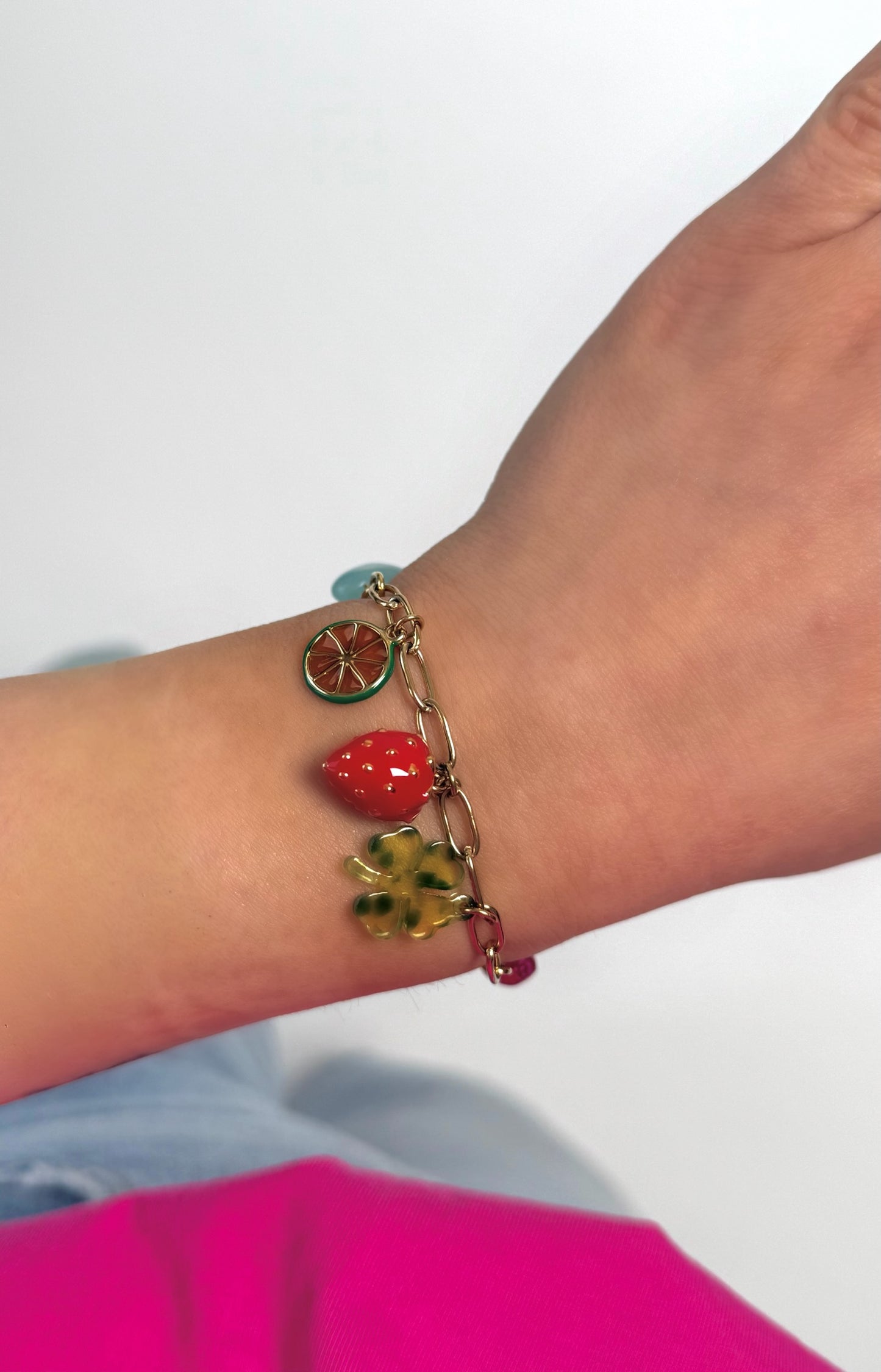 Bracelet breloques Mina en acier inoxydable