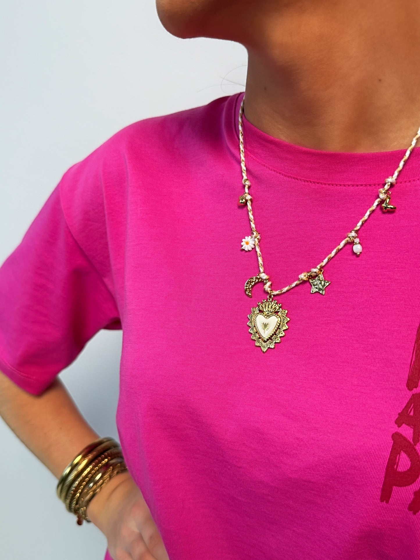 Collier breloques Kaina en acier inoxydable