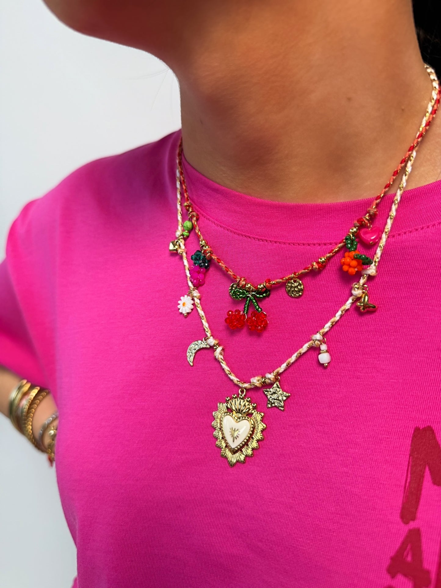 Collier breloques Kaina en acier inoxydable