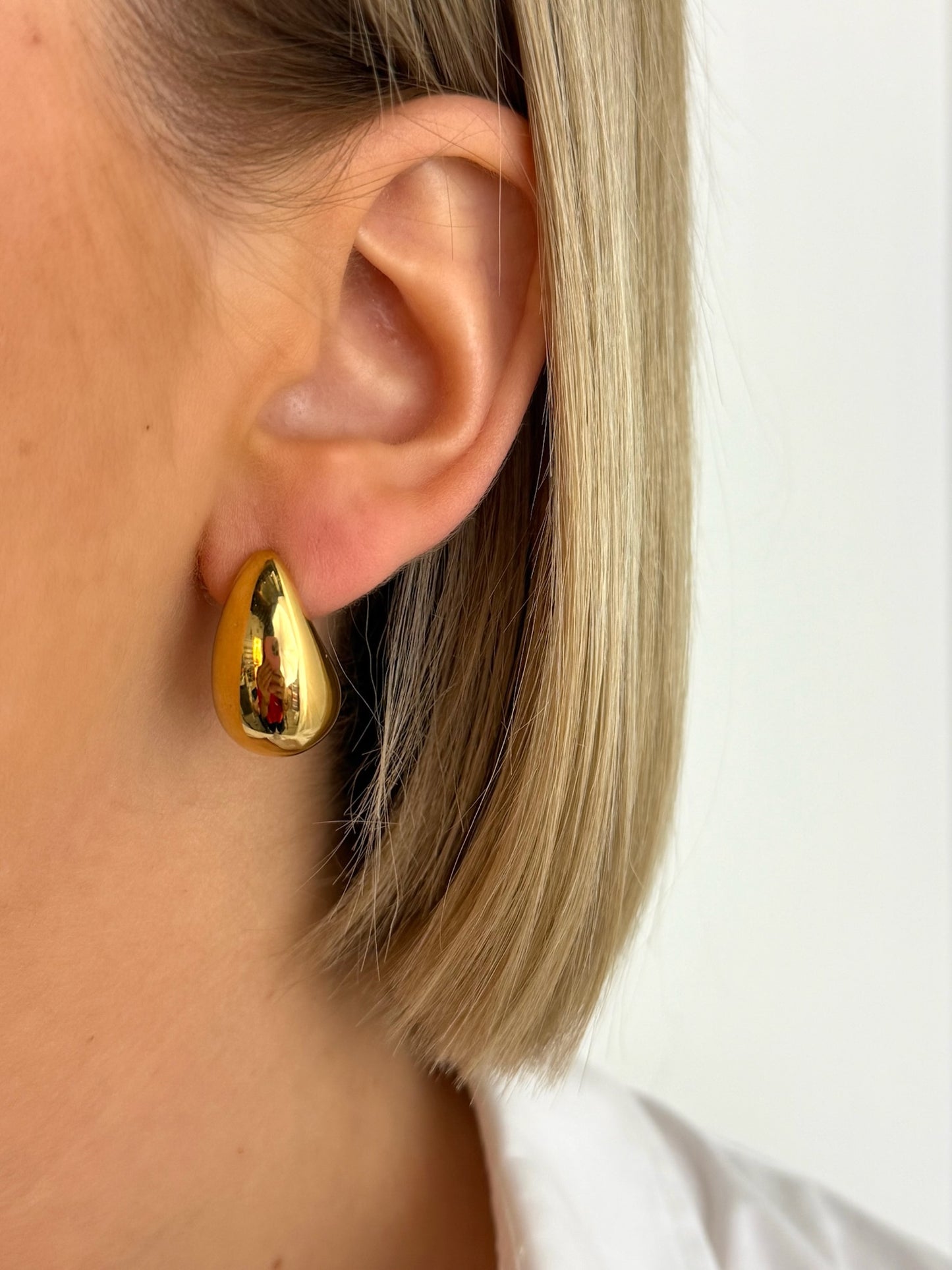 Paire de boucles d’oreilles Goutte M en acier inoxydable