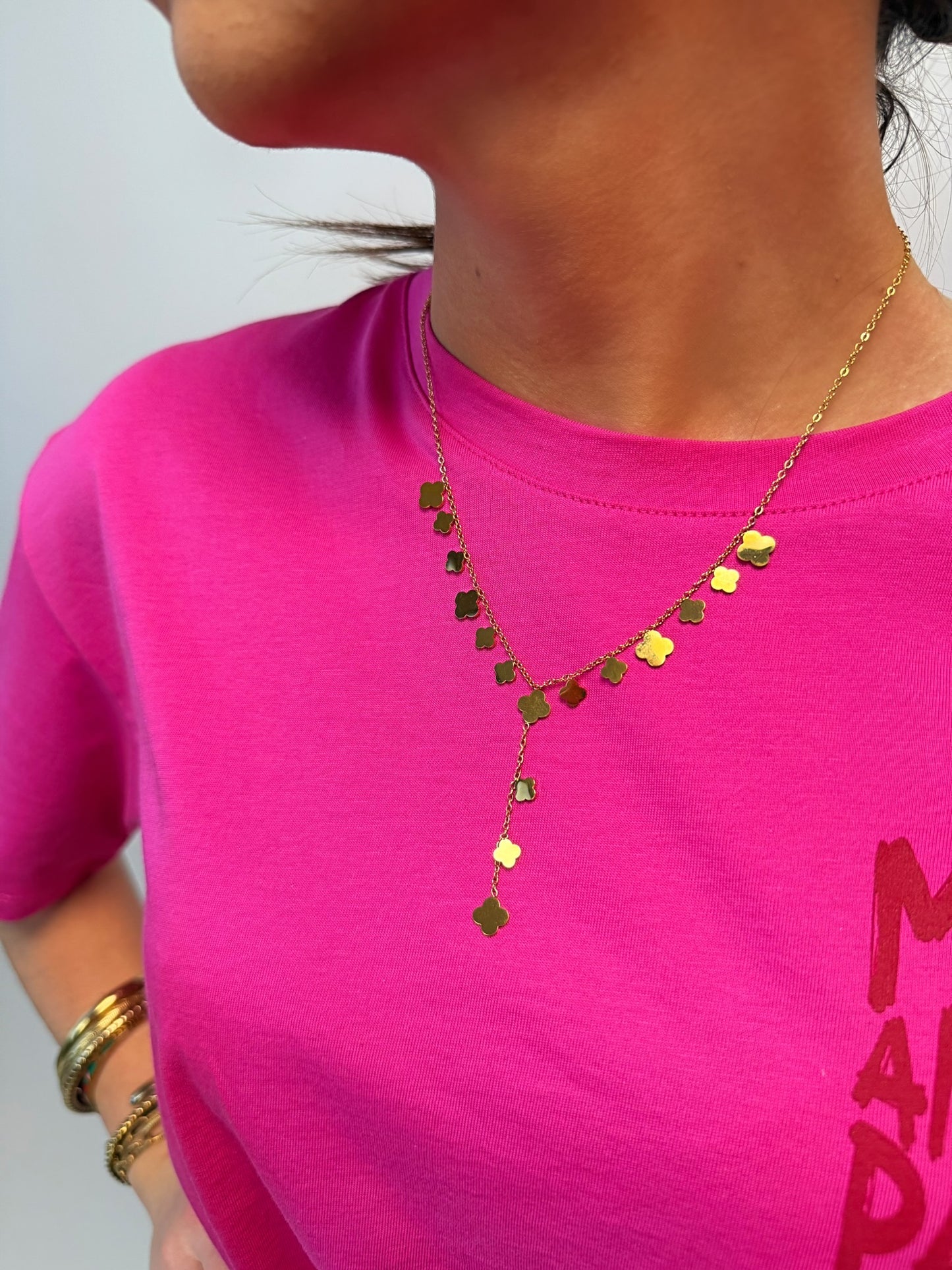 Collier en forme de Y Néguine en acier inoxydable