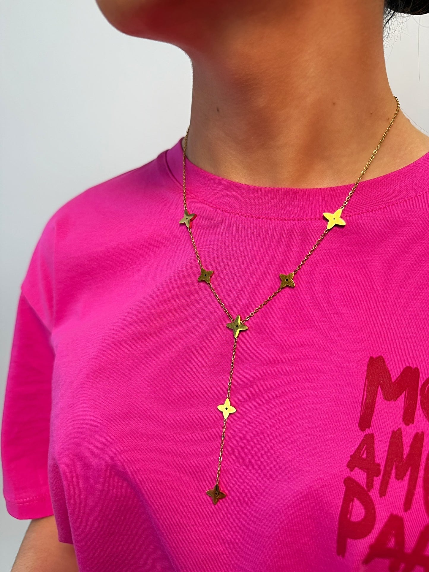Collier en forme de Y Neptune en acier inoxydable