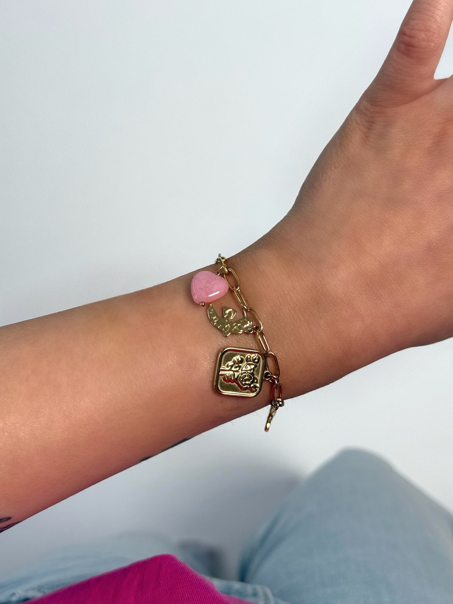 Bracelet breloques Noa en acier inoxydable