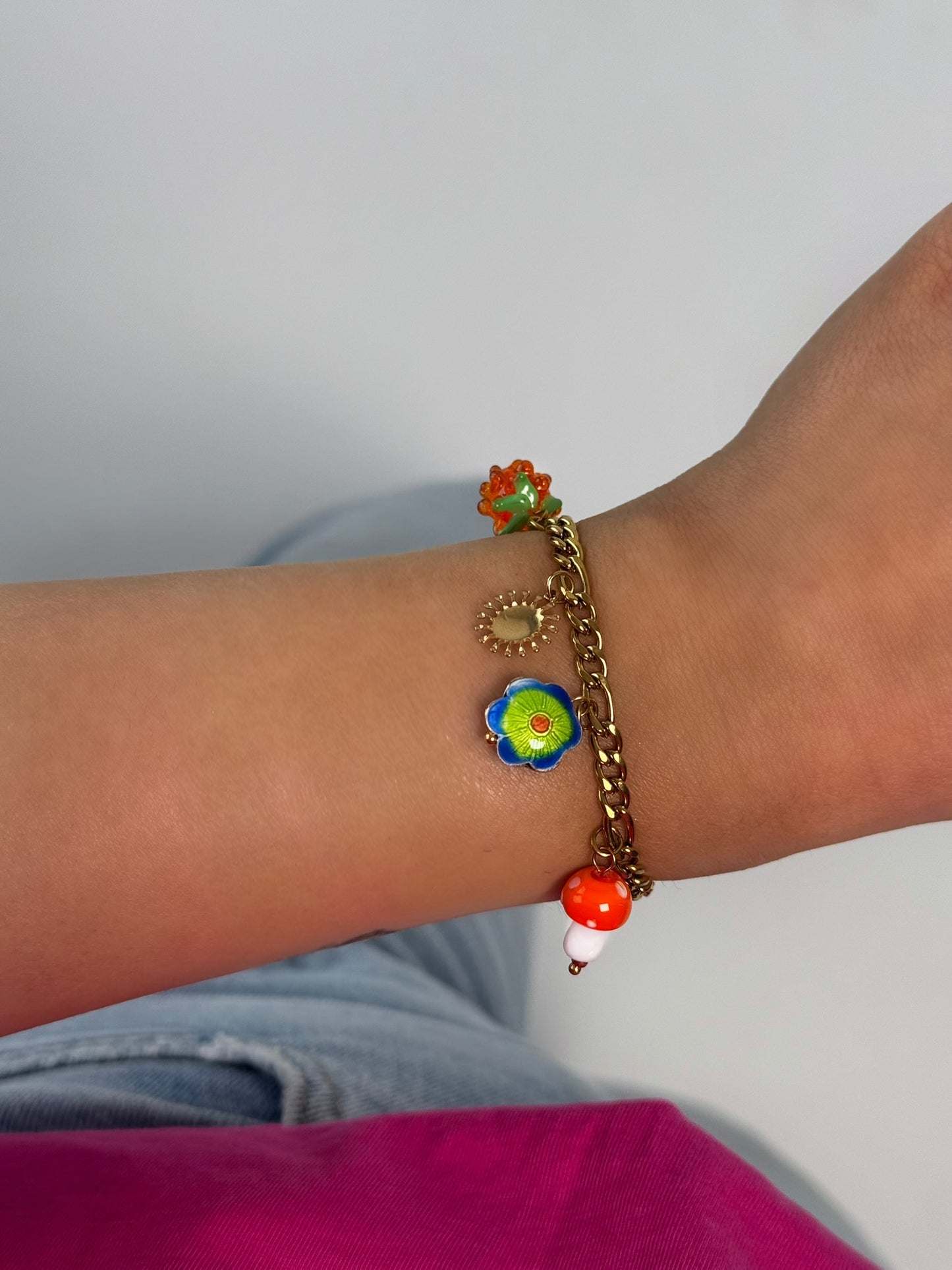Bracelet breloques Univers en acier inoxydable