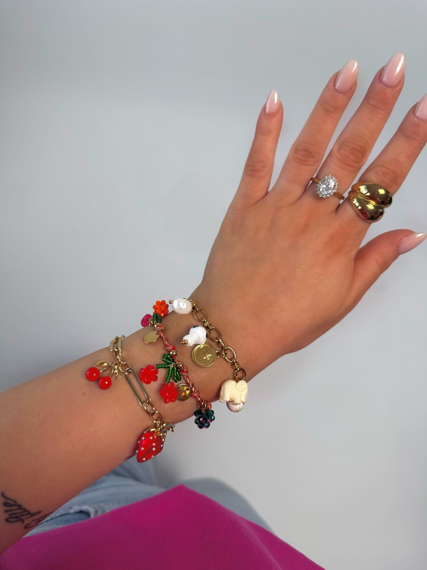 Bracelet breloques Ona en acier inoxydable