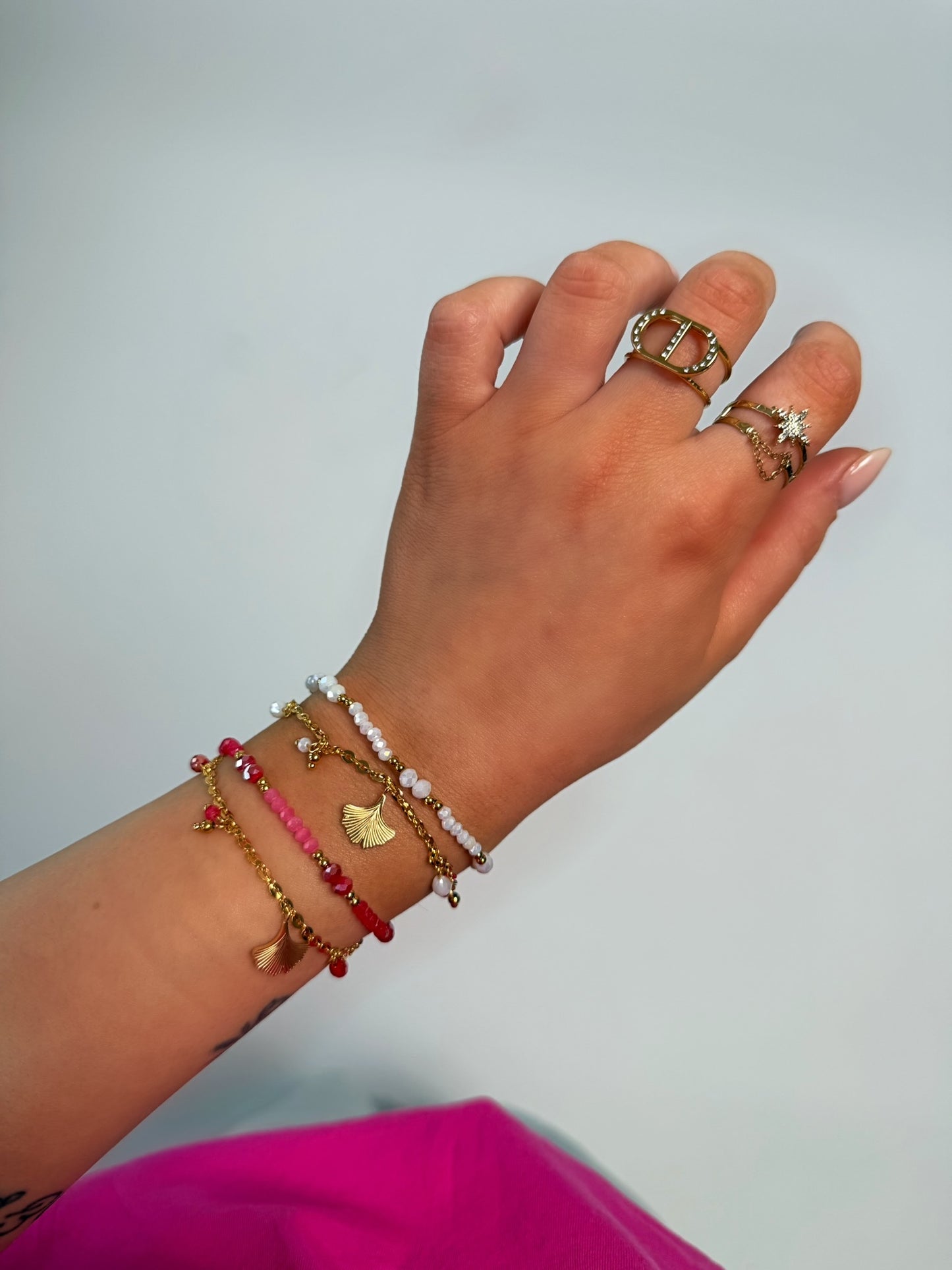 Bracelet double Coralie en acier inoxydable