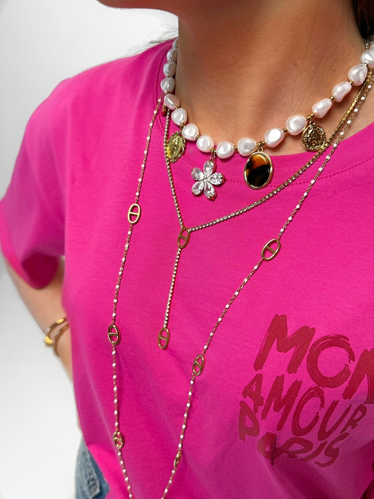 Collier Églantine en acier inoxydable Mère & Fille Shop