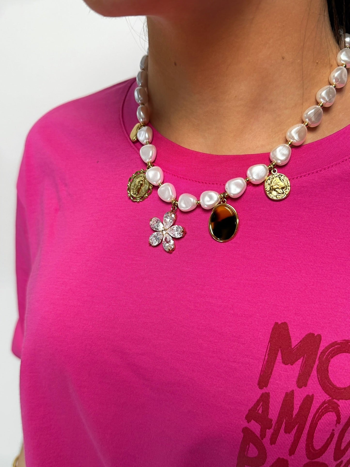 Collier Églantine en acier inoxydable Mère & Fille Shop