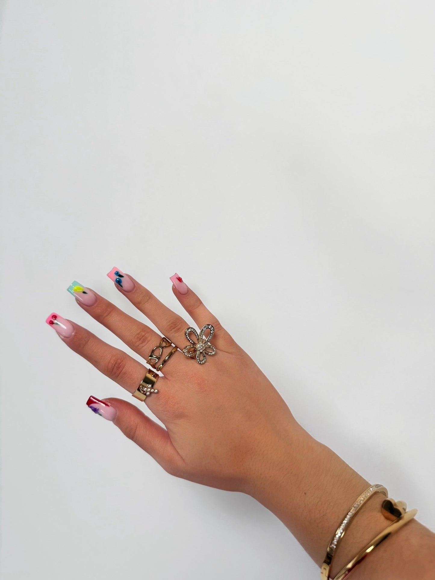 Bague Ariel en maille double rang acier inoxydable Mère & Fille