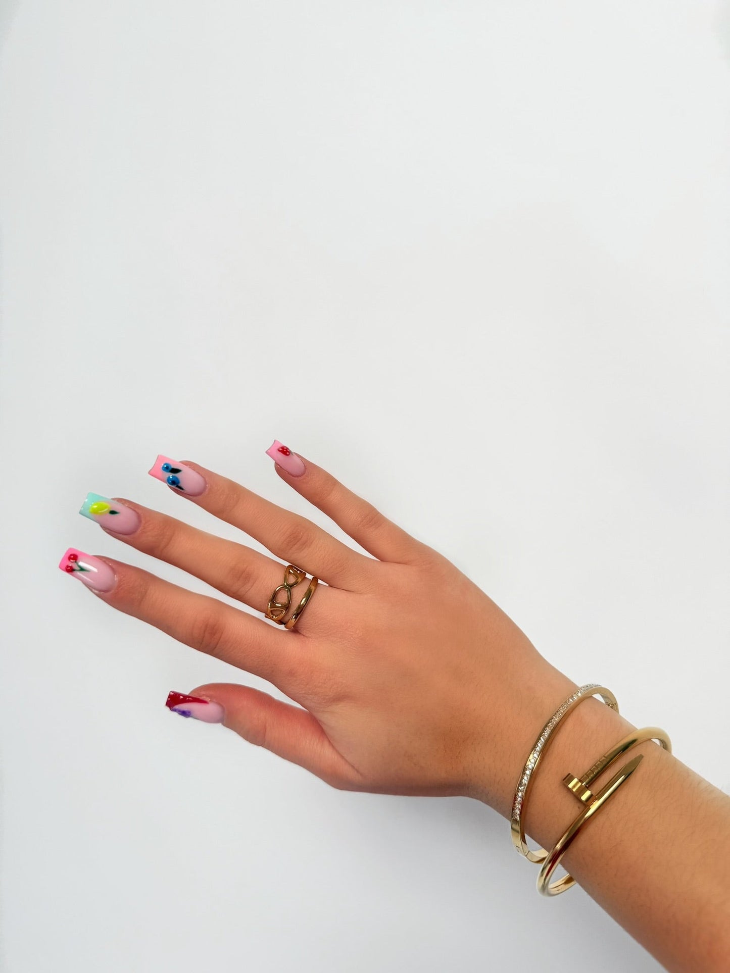 Bague Ariel en maille double rang acier inoxydable Mère & Fille
