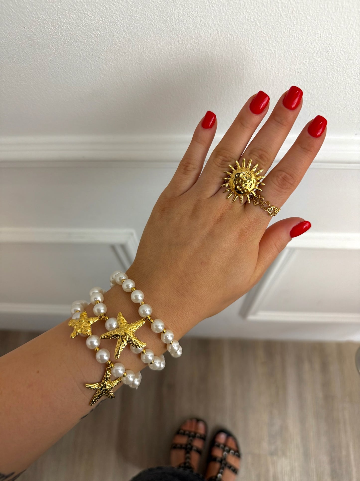Trio de bracelets élastique Nathan en acier inoxydable