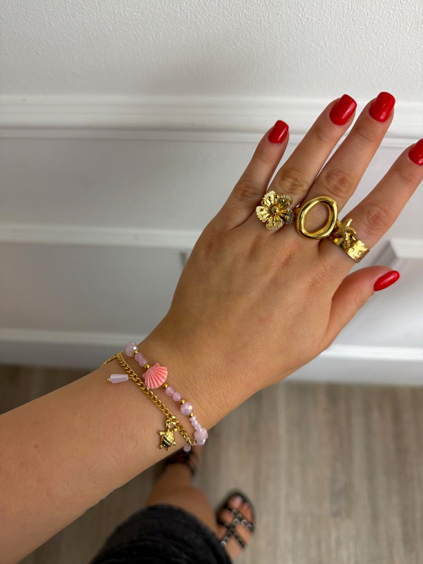 Bracelet double Ninon en acier inoxydable