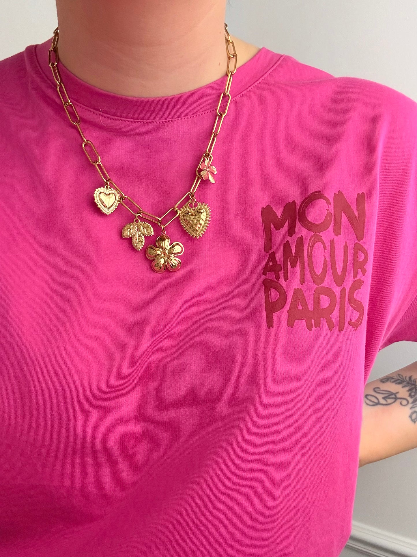 Collier breloques Sophie en acier inoxydable