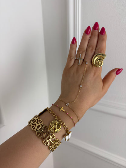 Bracelet breloques Bao en acier inoxydable