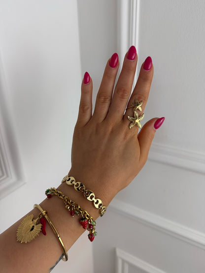 Bague Flora en acier inoxydable