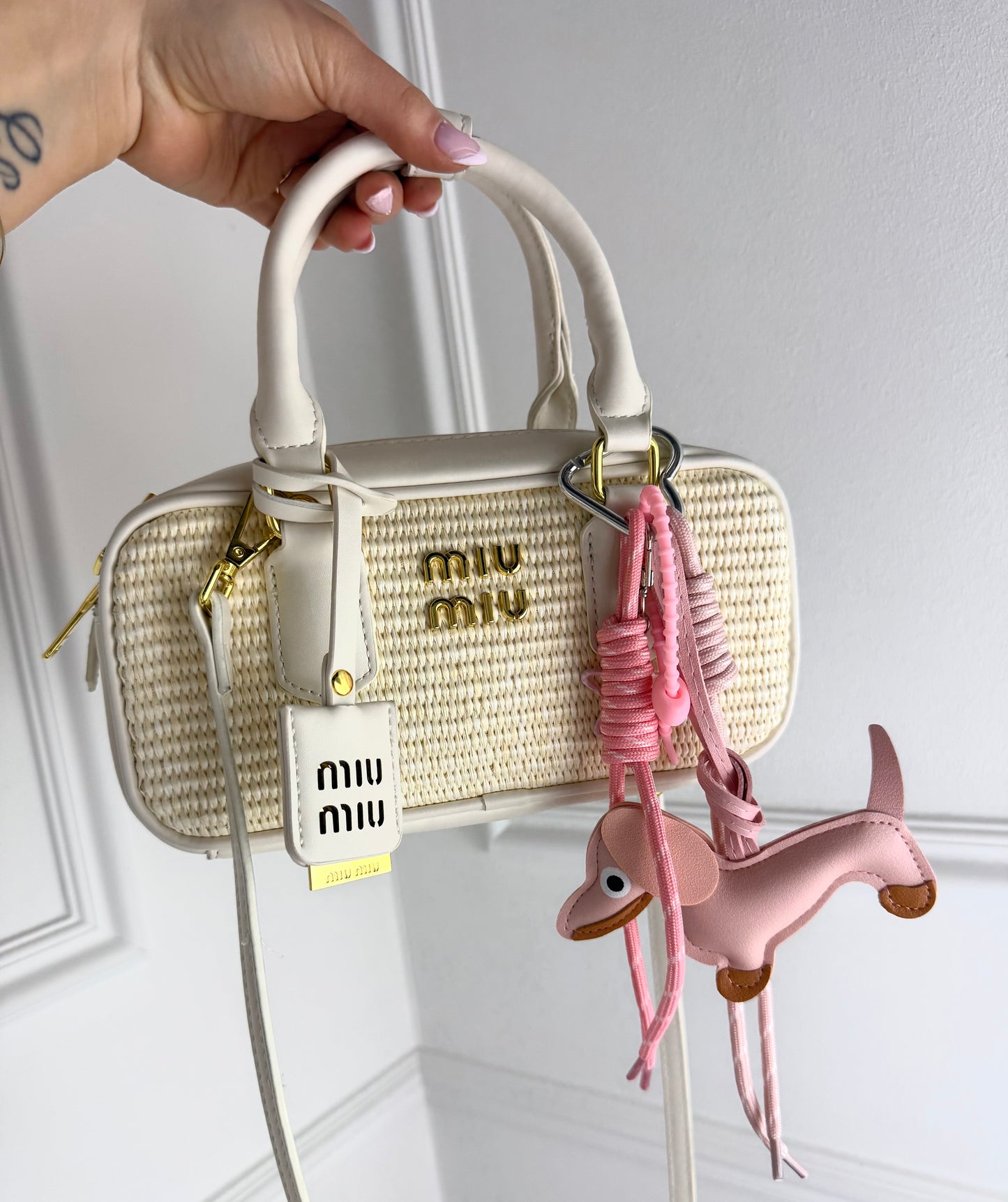 Grigri de sac chien rose