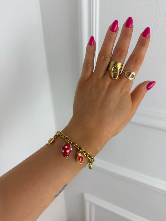 Bracelet breloques Rudia en acier inoxydable