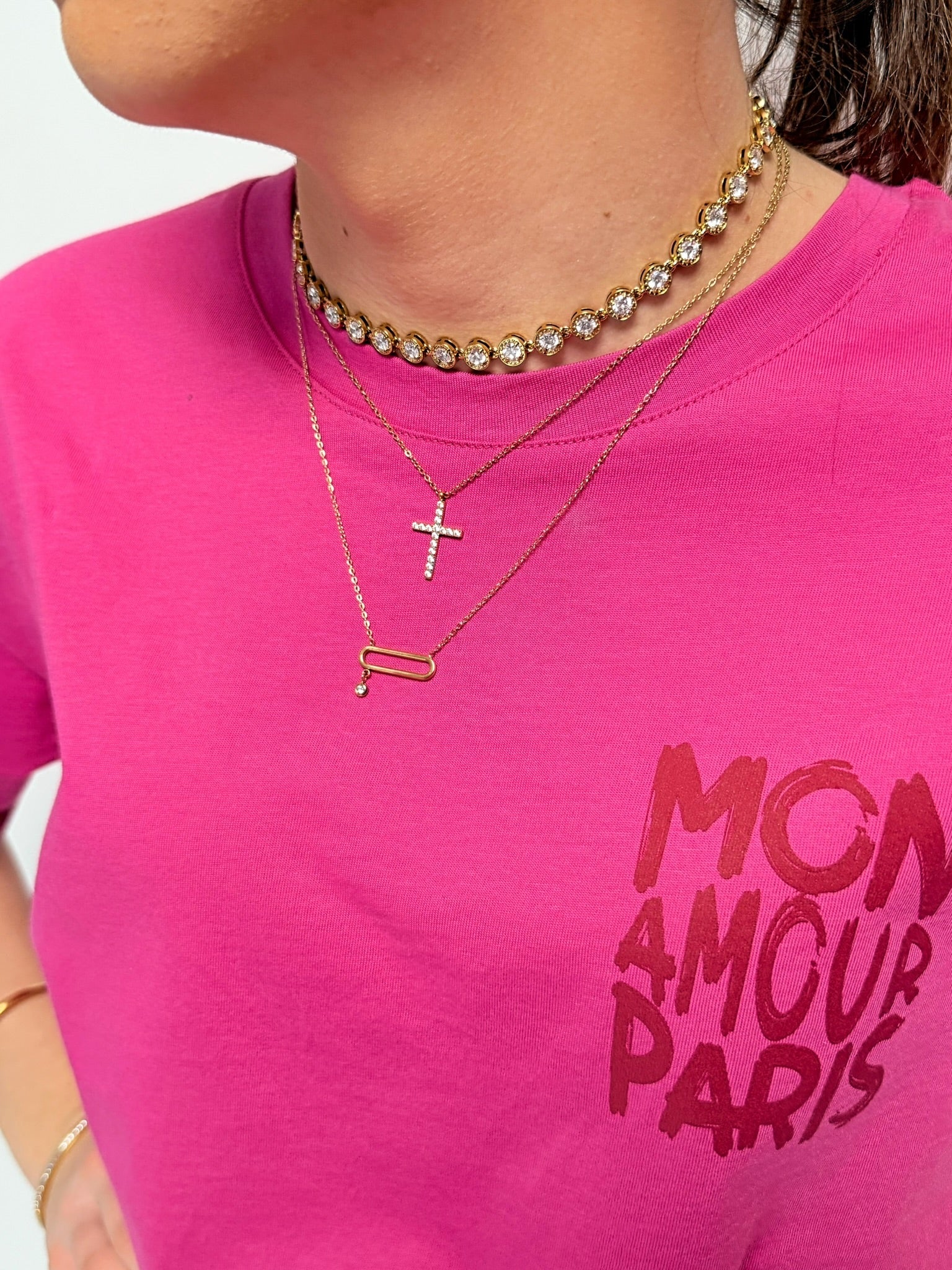 Collier Ambre en acier inoxydable Mère & Fille Shop