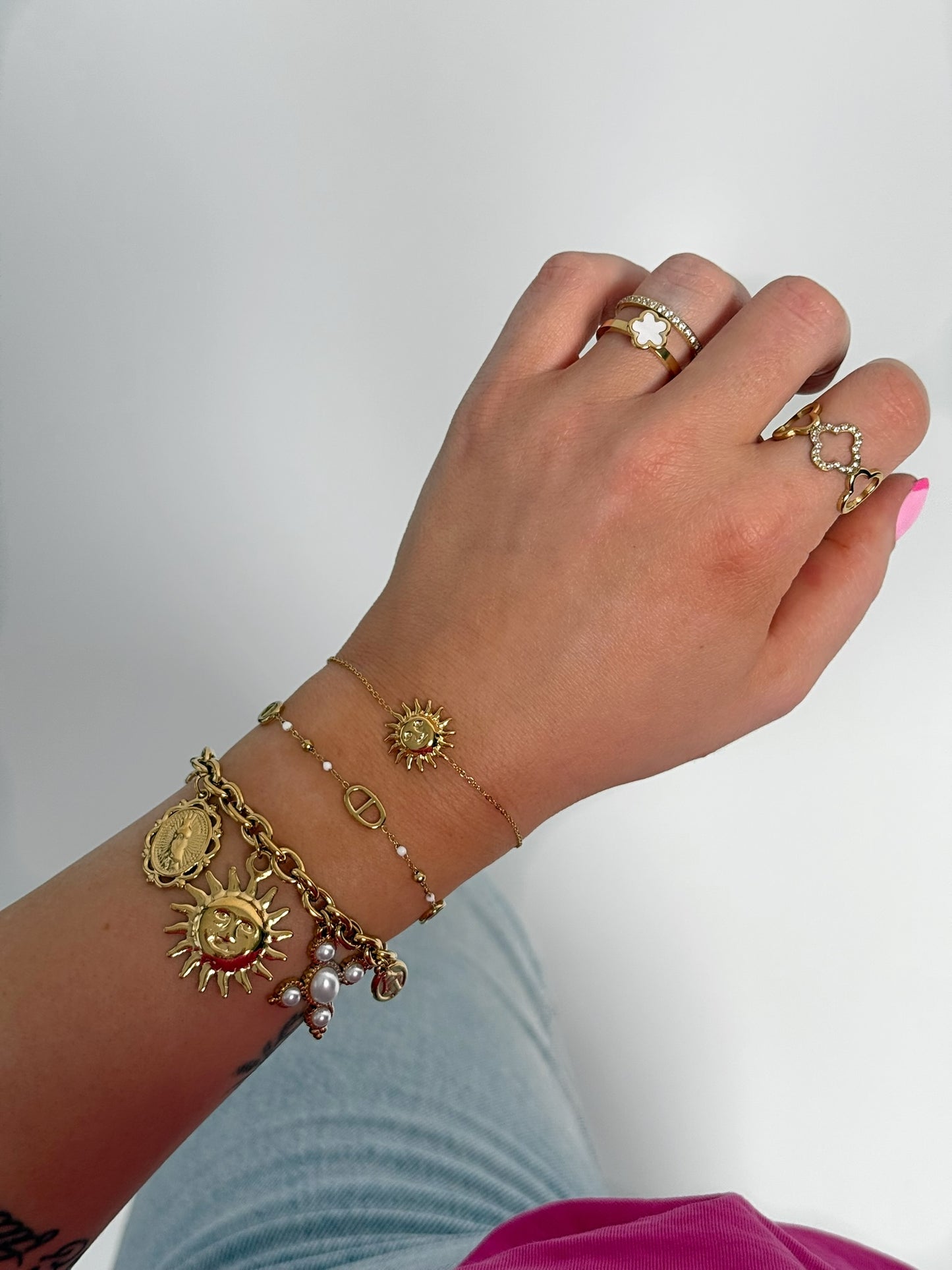 Bracelet Charlotte en acier inoxydable. - Mère & Fille Shop