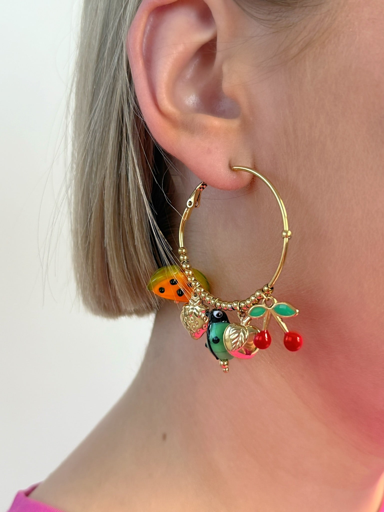 Boucles d’oreilles Colorful en acier inoxydable Ma boutique