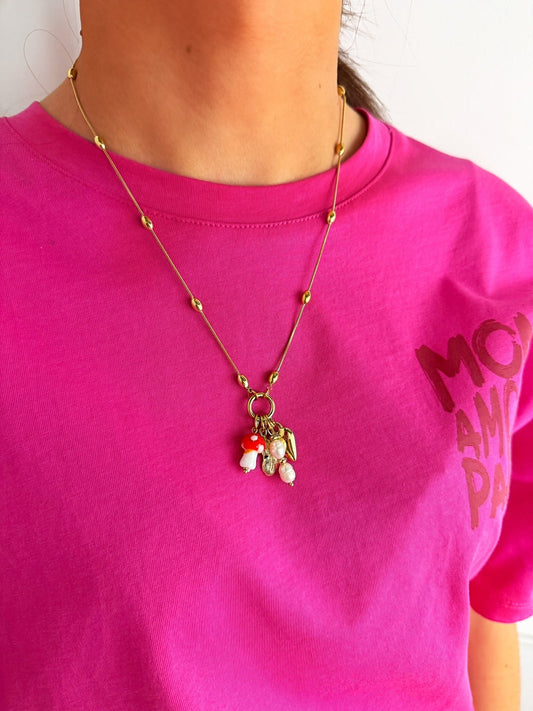 Collier Funny en acier inoxydable Ma boutique