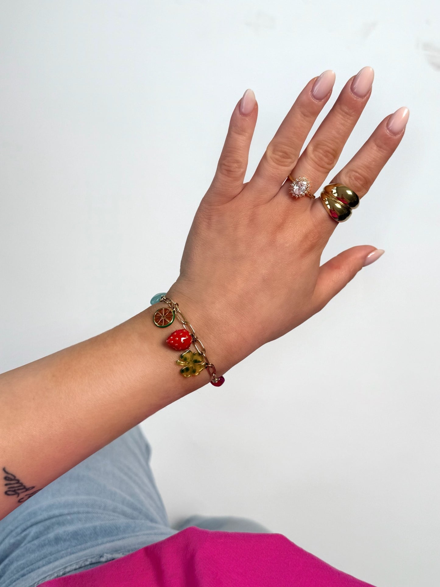 Bracelet breloques Mina en acier inoxydable