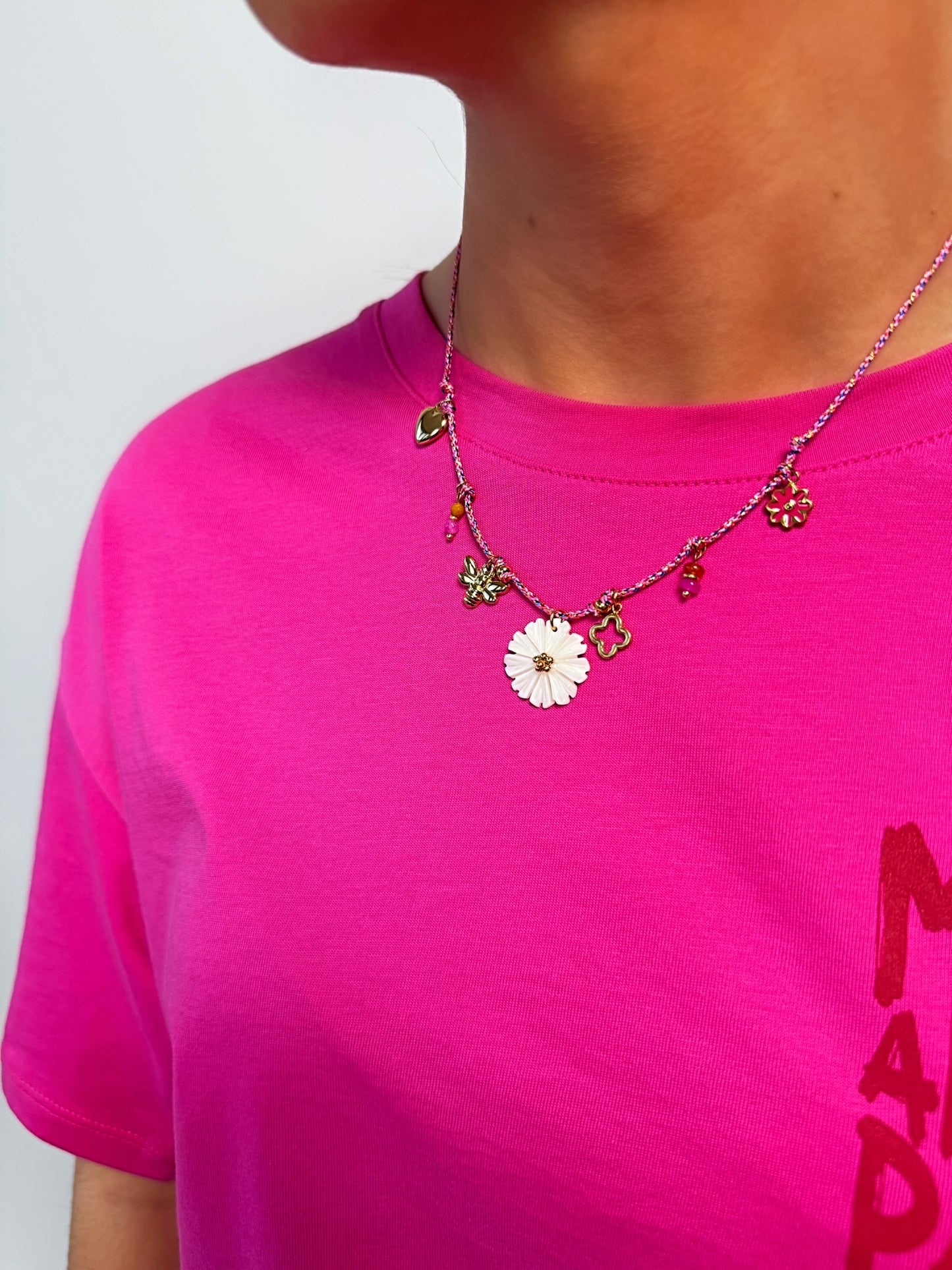 Collier breloques Enola en acier inoxydable