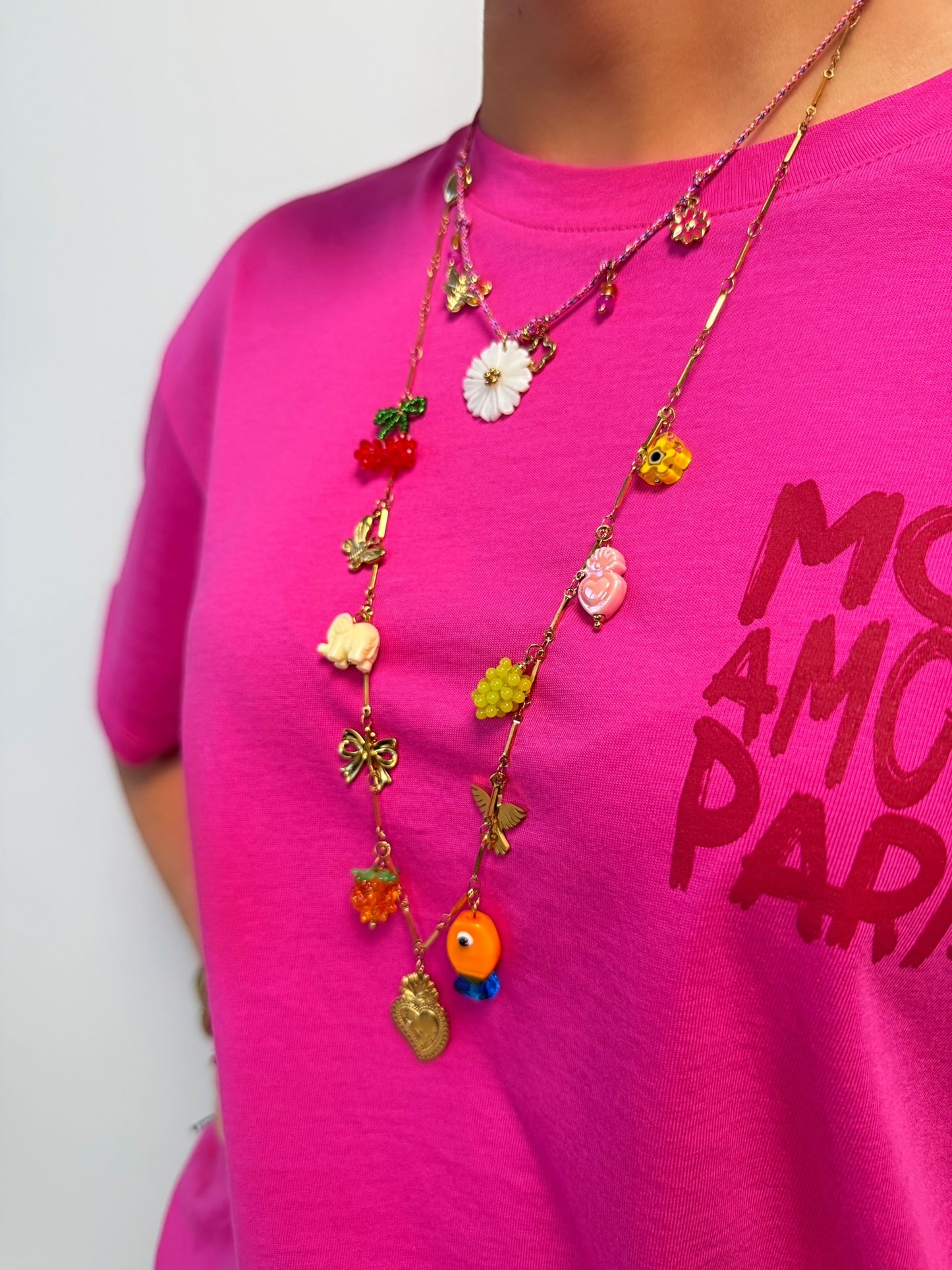 Collier breloques Enola en acier inoxydable
