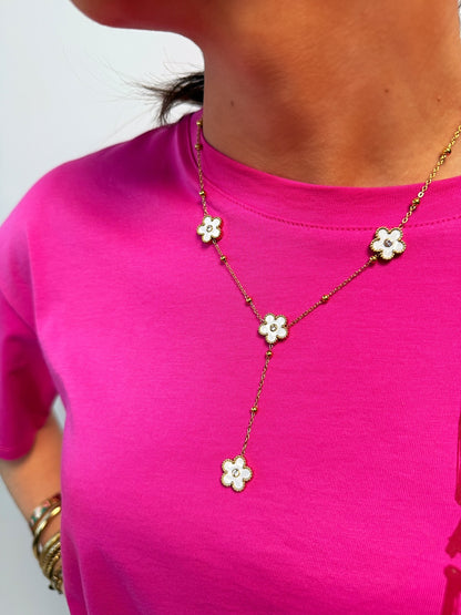 Collier Pâquerette en acier inoxydable