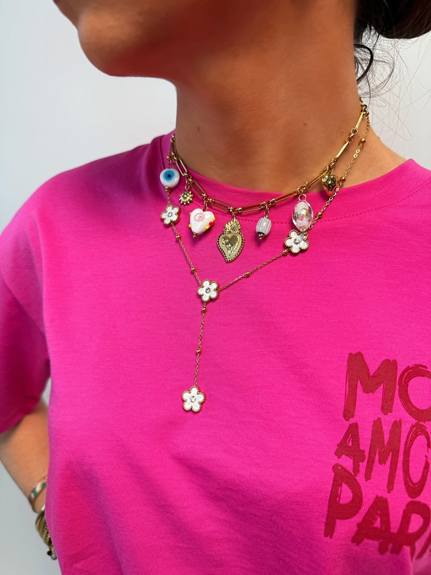 Collier Pâquerette en acier inoxydable