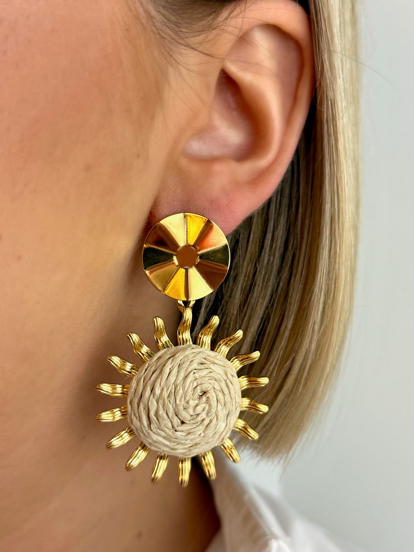 Paire de boucles d’oreilles Galia en acier inoxydable