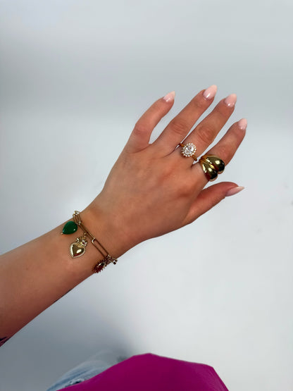 Bracelet breloques Deva en acier inoxydable