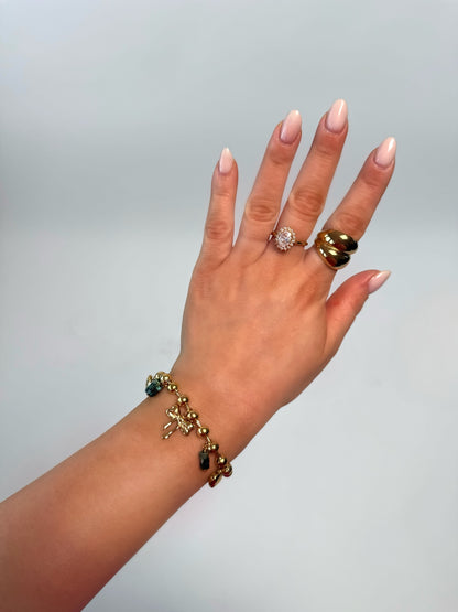Bracelet breloques Tess en acier inoxydable