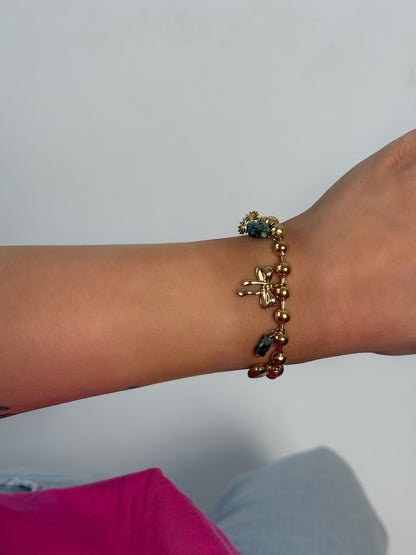 Bracelet breloques Tess en acier inoxydable