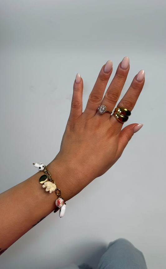 Bracelet breloques Ona en acier inoxydable