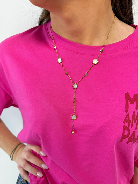 Collier en forme de Y Apolline en acier inoxydable