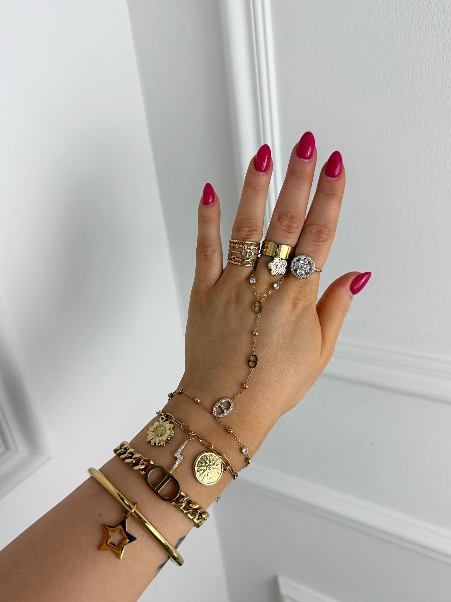 Bracelet Mina breloques acier inoxydable