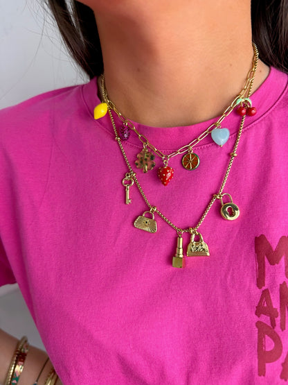 Collier breloques Mode en acier inoxydable