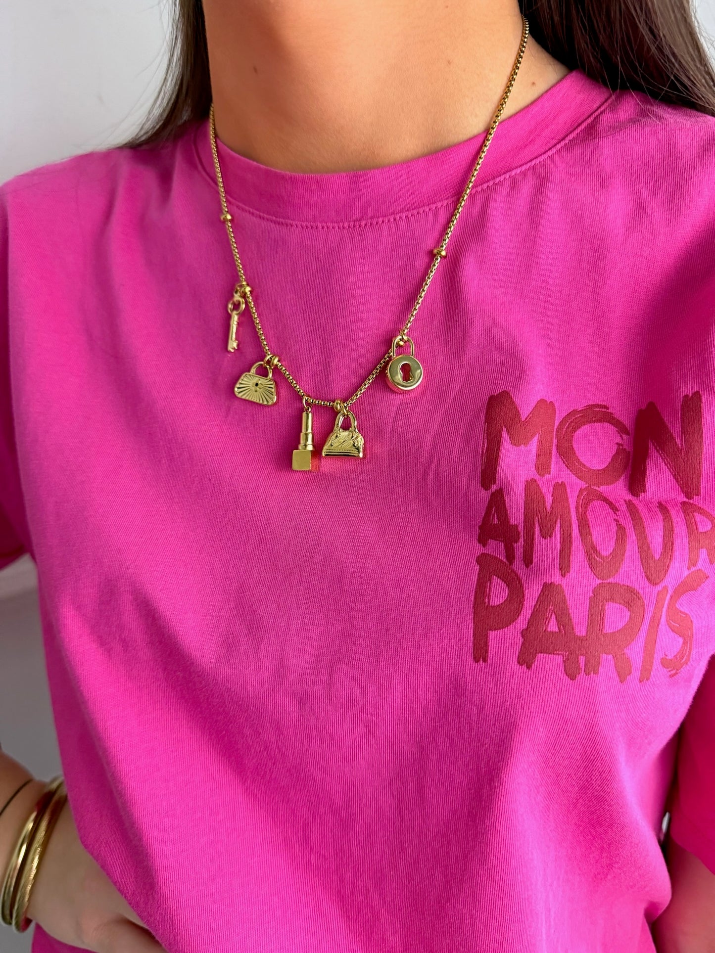 Collier breloques Mode en acier inoxydable