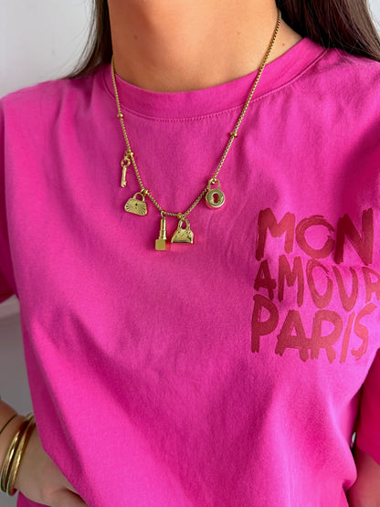 Collier breloques Mode en acier inoxydable