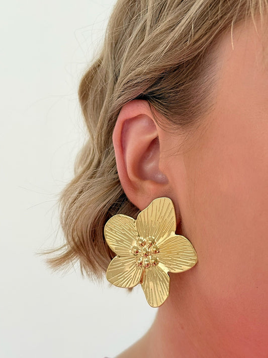Boucles d’oreilles Flora XL en acier inoxydable Ma boutique