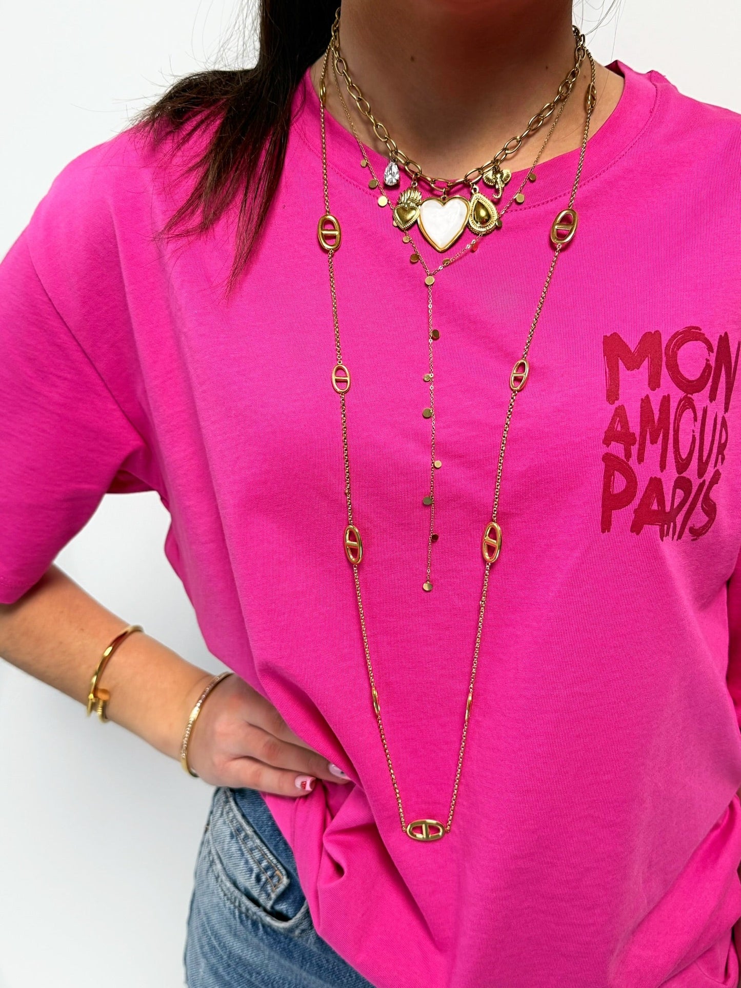 Collier Plume en acier inoxydable Mère & Fille Shop