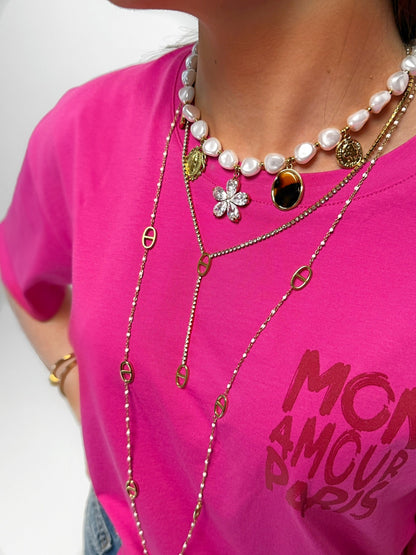 Collier Églantine en acier inoxydable Mère & Fille Shop