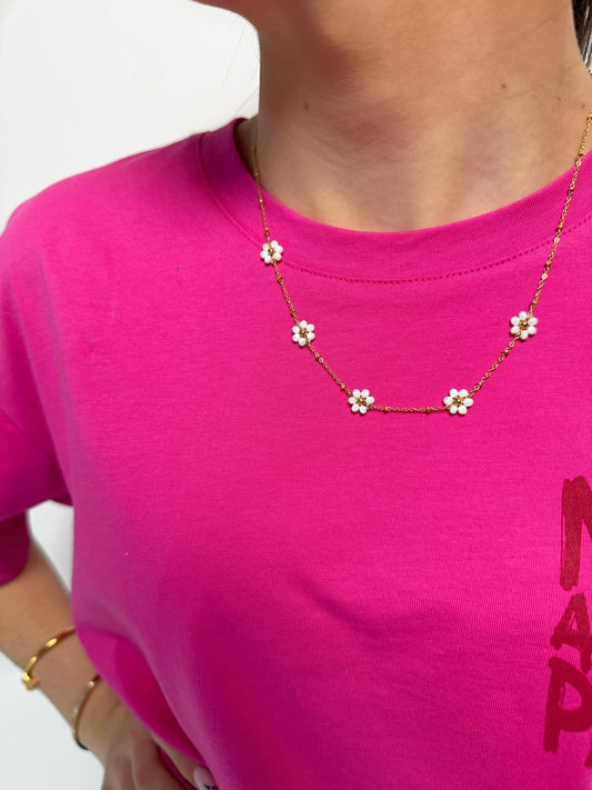 Collier Marguerite en acier inoxydable Mère & Fille Shop