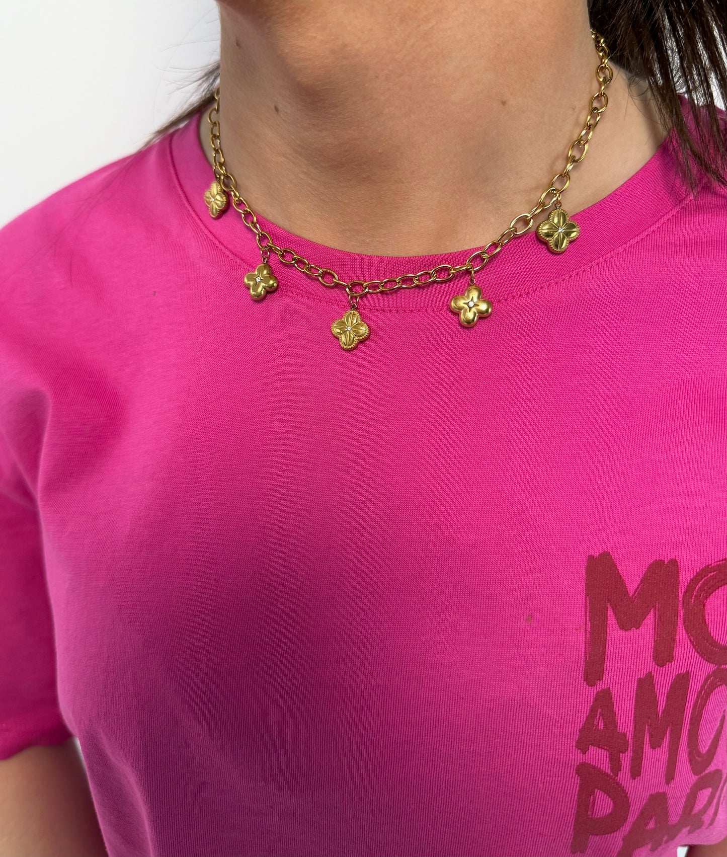 Collier breloques Céleste en acier inoxydable