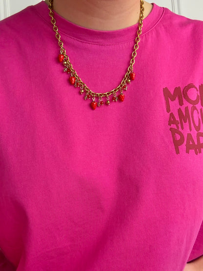 Collier fraises Paloma en acier inoxydable