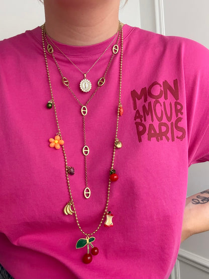 Collier vierge strass en acier inoxydable