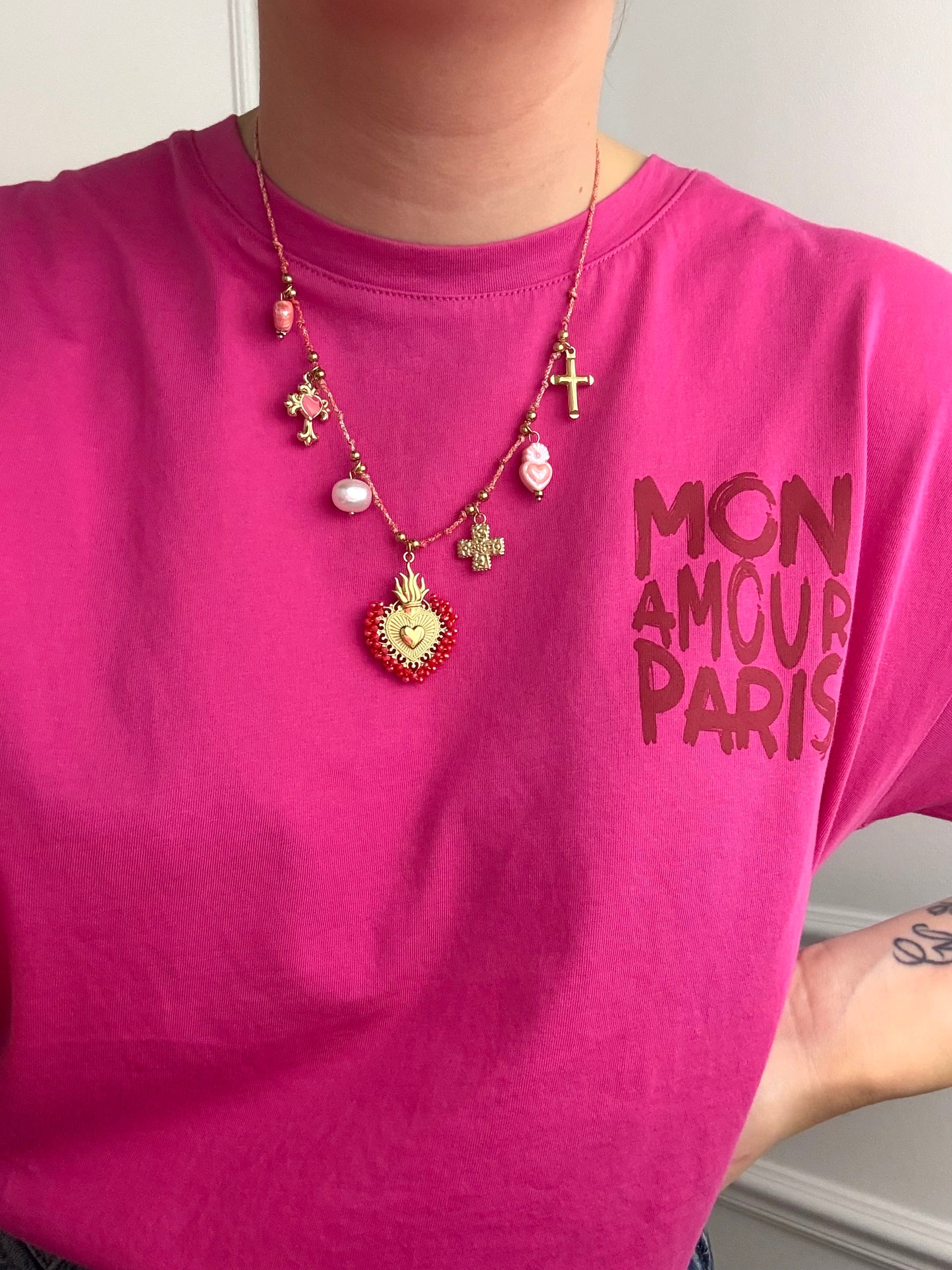 Collier ex-voto en acier inoxydable